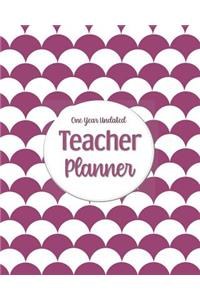 One Year Undated Teacher Planner