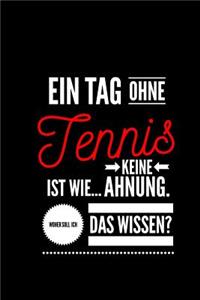 Ein Tag ohne Tennis ist wie... keine Ahnung. Woher soll ich das Wissen ?