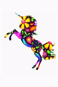 Bright Floral Unicorns