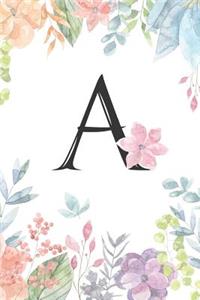 Monogrammed Floral A Journal by Crazy Beautiful Designs