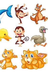 Different Wild and Cute Animals - Blank Lined Notebook
