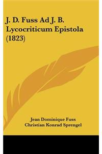 J. D. Fuss Ad J. B. Lycocriticum Epistola (1823)