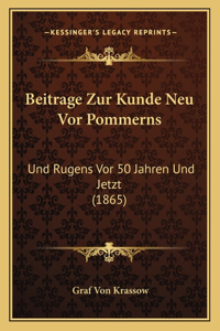 Beitrage Zur Kunde Neu Vor Pommerns