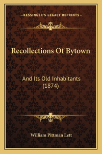 Recollections Of Bytown