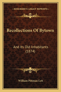 Recollections Of Bytown