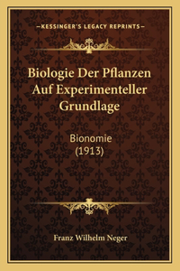 Biologie Der Pflanzen Auf Experimenteller Grundlage