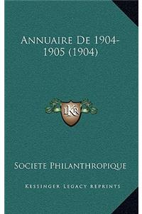 Annuaire De 1904-1905 (1904)