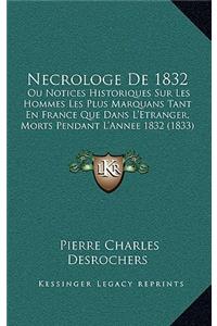 Necrologe De 1832