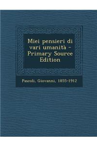 Miei Pensieri Di Vari Umanita