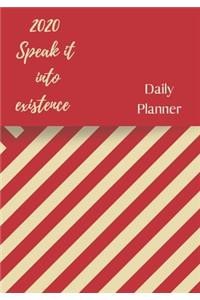 2020 Speak it into existence, Daily Planner.