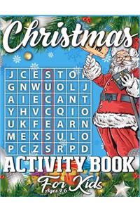 Christmas Activity Book For Kids Ages 4-6