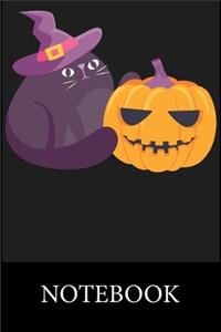 Bat Cat Pumpkins Notebook