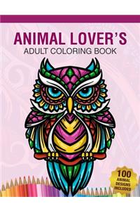 Animal Lover's Adult Coloring Book