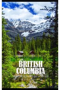 British Columbia Note Monthly 2020 Planner 12 Month Calendar