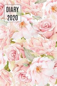 2020 Daily Diary Planner, Watercolor Roses