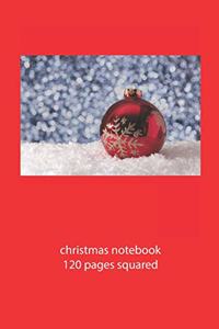 christmas notebook 120 pages squared
