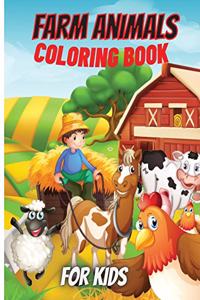 Farm Animals Coloring Book For Kids