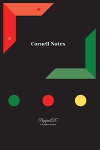 Cornell Notes Black Cover 124 pages 6x9-Inches