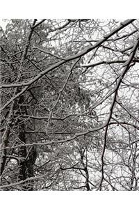 Winter Season School Composition Book Scenic Branches 130 Pages