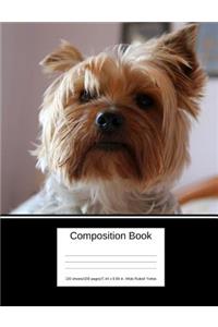 Composition Book 100 Sheets/200 Pages/7.44 X 9.69 In. Wide Ruled/ Yorkie