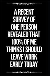 A Recent Survey of One Person Revealed That 100% of Me Thinks I Should Leave Work Early Today