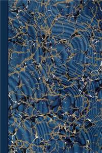 Marble Journal with Vintage Endpaper Pattern (Blue Ginger Edition)