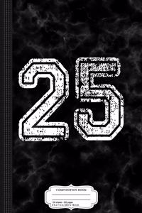 Distressed Number 25 Jersey Composition Notebook