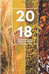 2018 Planner: Weekly Monthly Planner Calendar Appointment Book for 2018 6 X 9 - Four Seasons Graphic Tree Edition