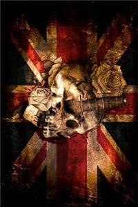 Cool Union Jack British UK Flag with Skull Journal