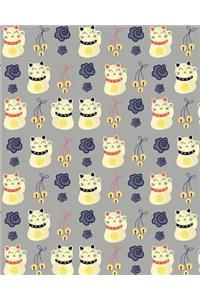 Journal Notebook Chinese Waving Cats Pattern 3