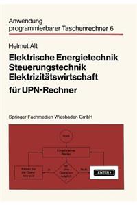Elektrische Energietechnik, Steuerungstechnik, Elektrizitätswirtschaft Für Upn-Rechner