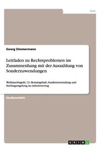 Leitfaden zu Rechtsproblemen im Zusammenhang mit der Auszahlung von Sonderzuwendungen