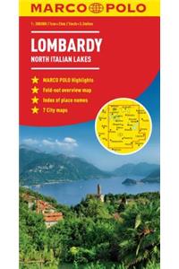 Lombardy Marco Polo Map (North Italian Lakes)