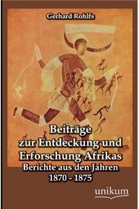 Beitrage Zur Entdeckung Und Erforschung Afrikas