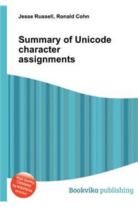 Summary of Unicode Character Assignments