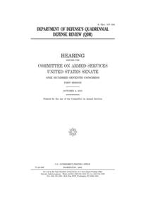 Department of Defense's quadrennial defense review (QDR)