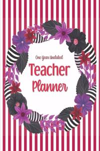 One Year Undated Teacher Planner