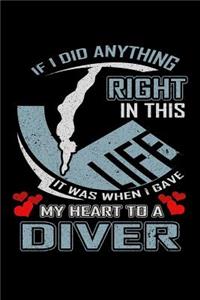 If I Did Anything Right in This Life It Was When I Gave My Heart to a Diver