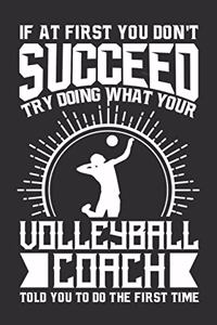 If At First You Don't Succeed Try Doing What Your Volleyball Coach Told You To Do The First Time