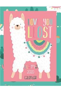 Love You Llost, Llama 2020 Calendar
