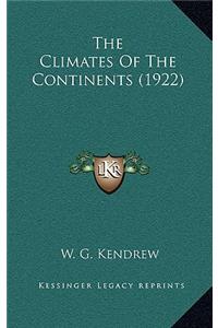 The Climates of the Continents (1922)