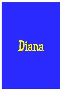 Diana - Blue Notebook / Journal / Extended Lined Pages / Soft Matte Cover