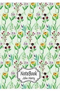 Notebook Mini Flowers Pattern