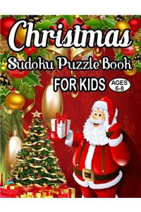 Christmas Sudoku Puzzle Book For Kids Ages 6-8