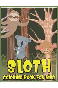 Sloth Coloring Book for Kids