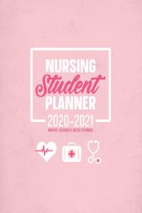 Nursing Student Planner 2020-2021 Monthly Calendar And Weekly Planner