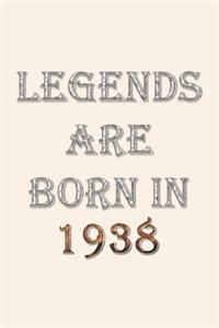 Legends Are Born In 1938 Notebook