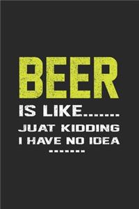 Beer Is Like....... Just Kidding I Have No Idea.......
