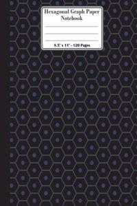 Hexagonal Graph Paper Notebook. 8.5