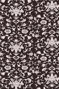 2019 Weekly Planner Brown Asian Damask Design 134 Pages